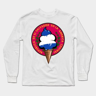 El Salvador flag ice cream Long Sleeve T-Shirt